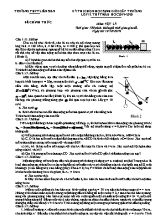 Đề thi học sinh giỏi cấp trường môn Vật lý Lớp 12 - Năm học 2019-2020 - Trường THPT Liễn Sơn (Có đáp án)